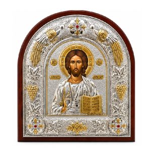 Icoana cu Iisus Hristos Pantocrator pe Lemn 22 x 26 cm
